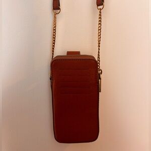 Fossil Brown Crossbody Phone Wallet - Brand New